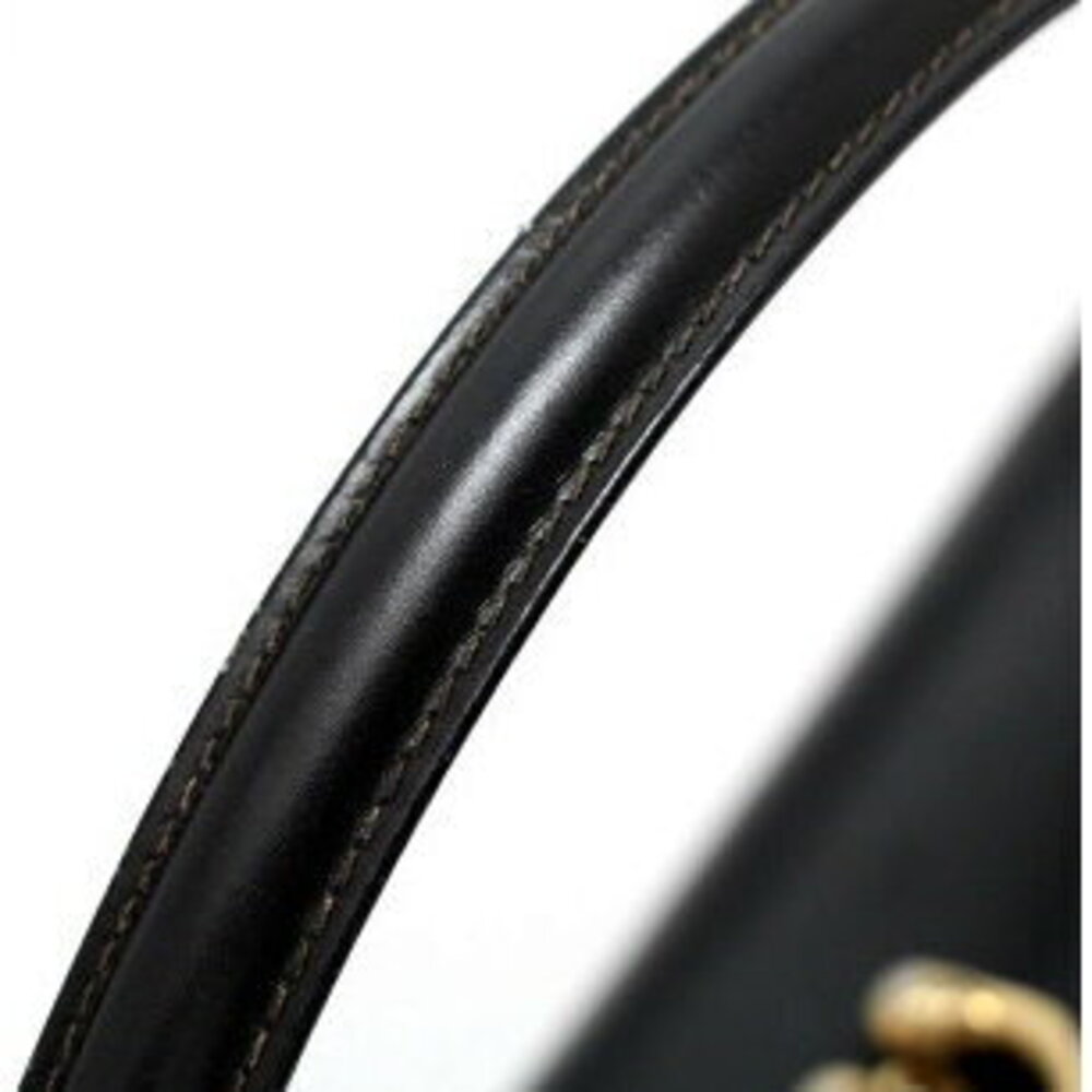 Gucci Horseshoe Handbag Calf Leather Black - Picture 6 of 6